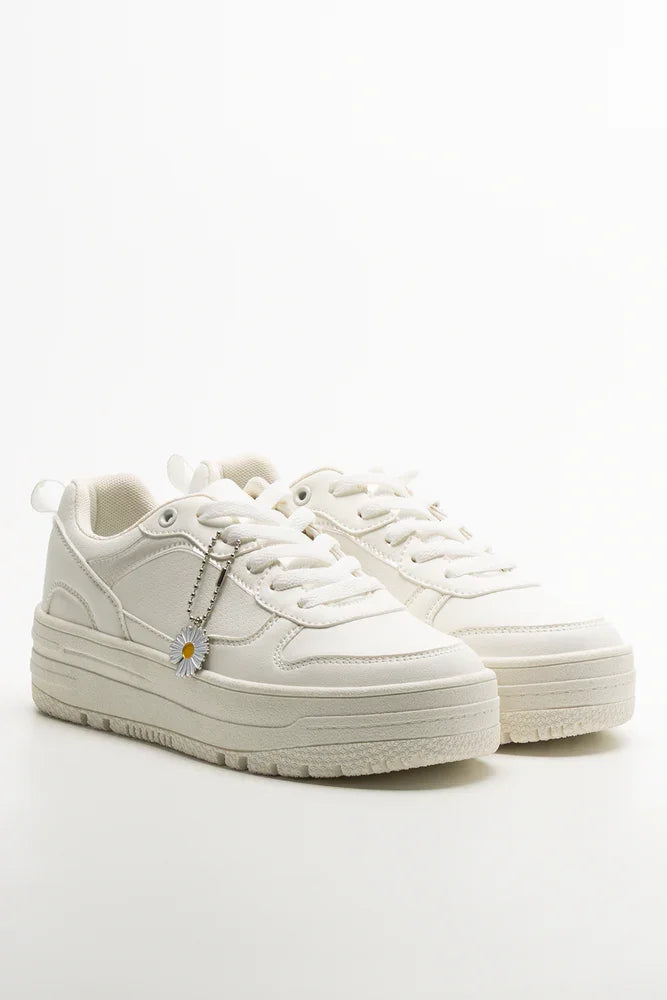 Daisy Charm Sneakers White