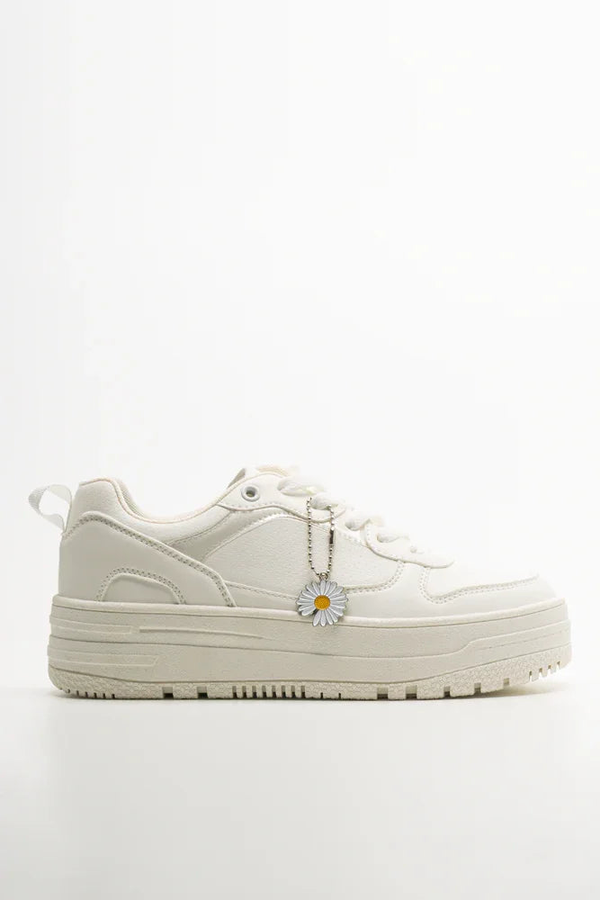 Daisy Charm Sneakers White