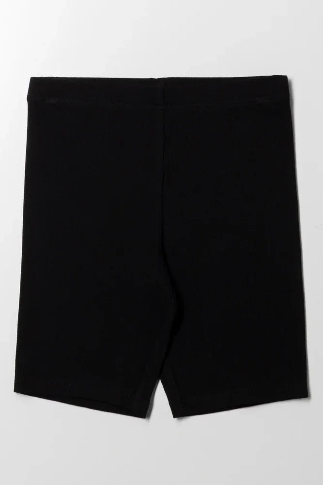 Rib Cycle Shorts Black