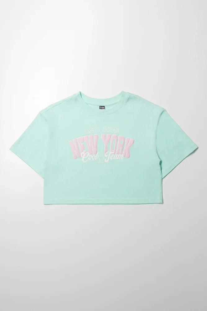 Short Sleeve Boxy T-Shirt Light Green