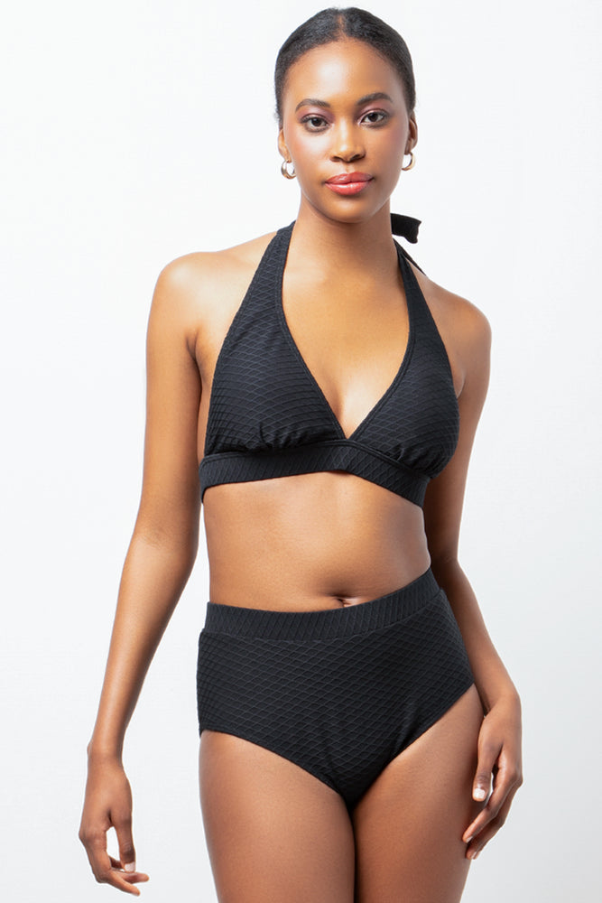 High Waist Bikini Bottom Black Swimwear Ackermans – Swimwear