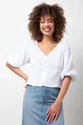 Ballerina Sleeve Top White