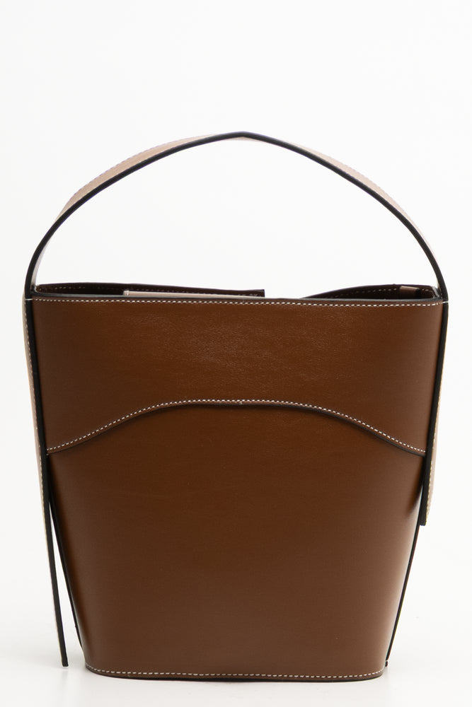 Buckle Bucket Bag Tan (2)