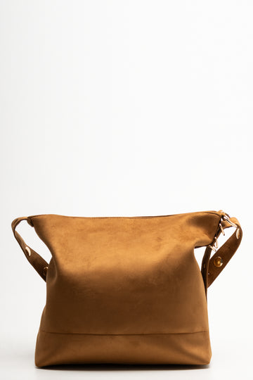 Studded Shoulder Strap Bag Tan