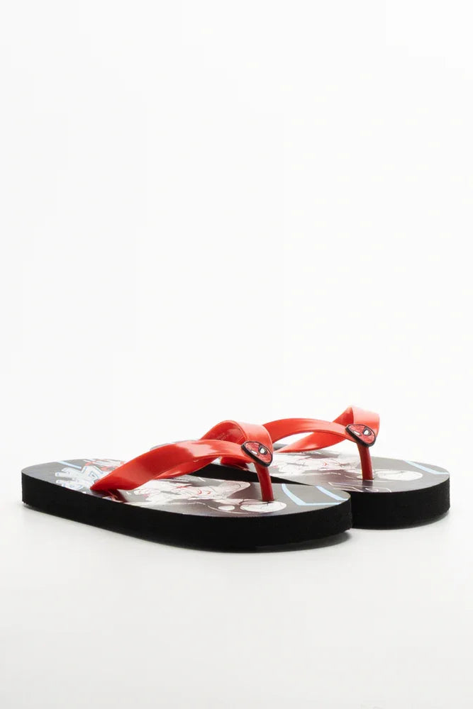 Spider-Man Flip Flops Red
