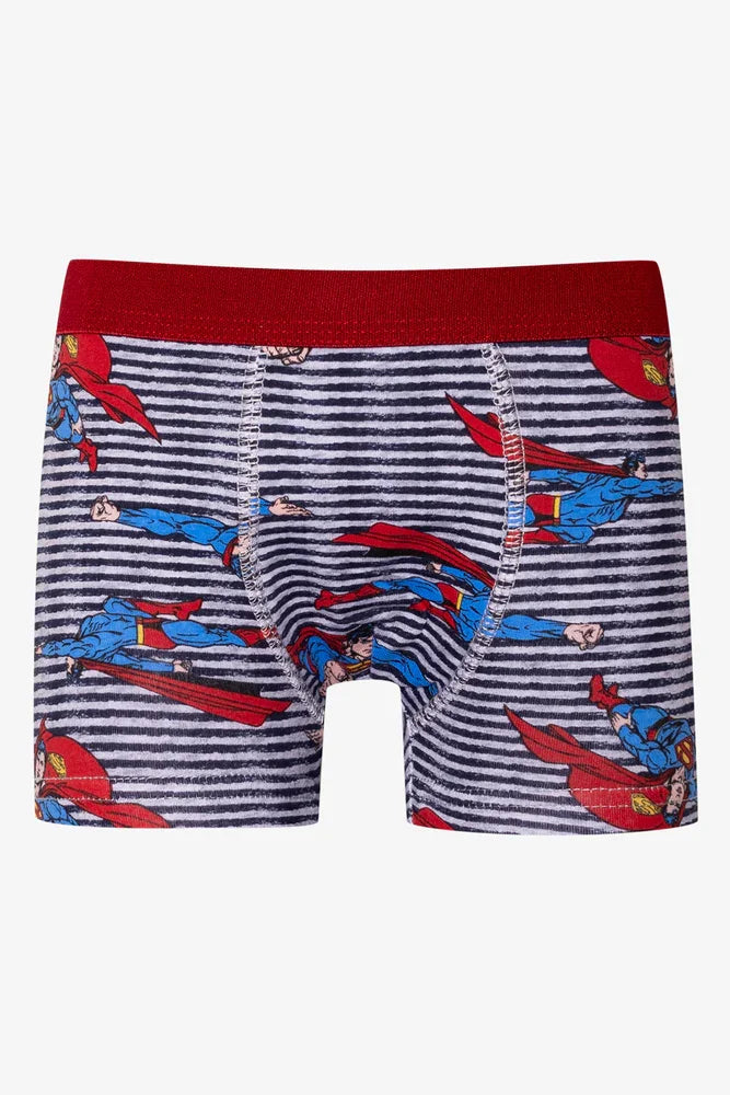 Superman 2 Pack Boxers Red And Grey