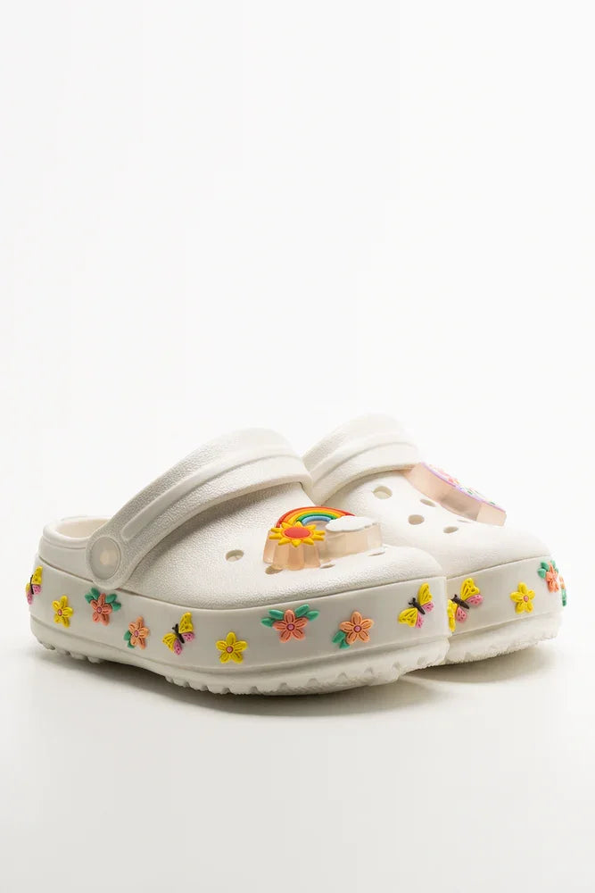 Light Up Garden Clogs White