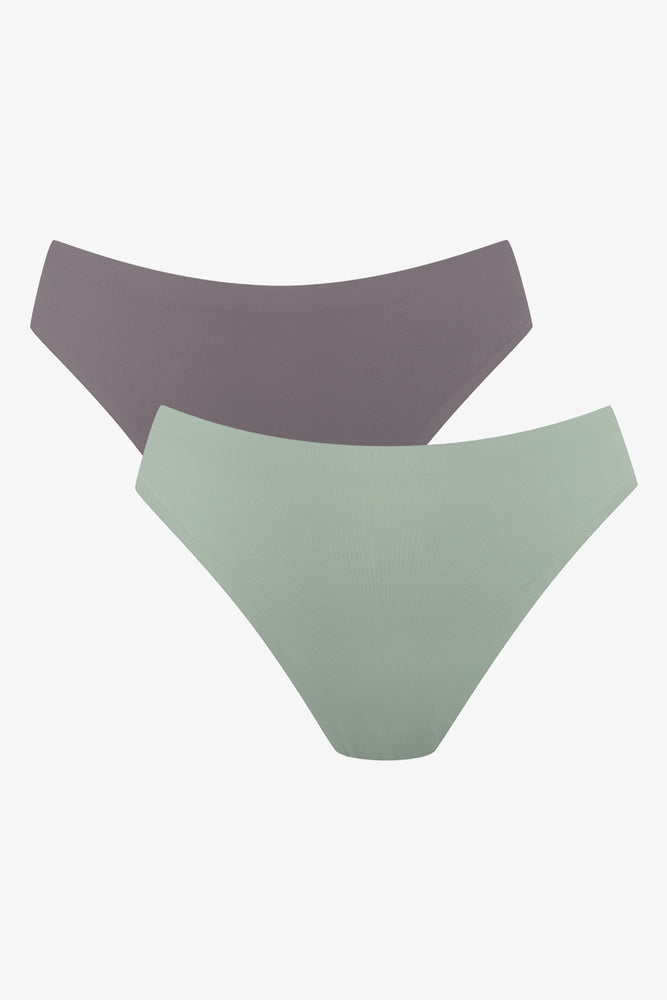 2 Pack Bonded Thongs Grey And Green