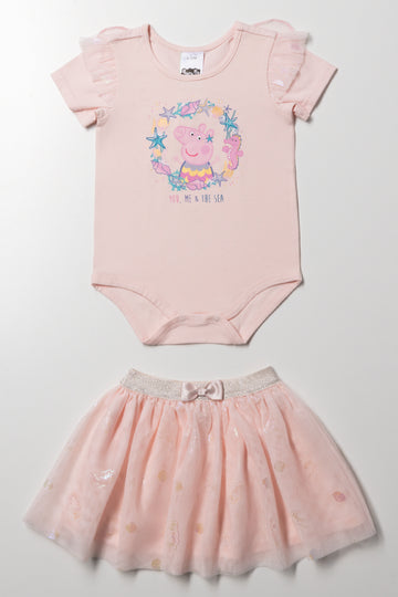 Peppa Pig Tutu Set With Wings Pink