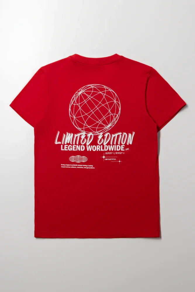 Printed T-Shirt Red (2)