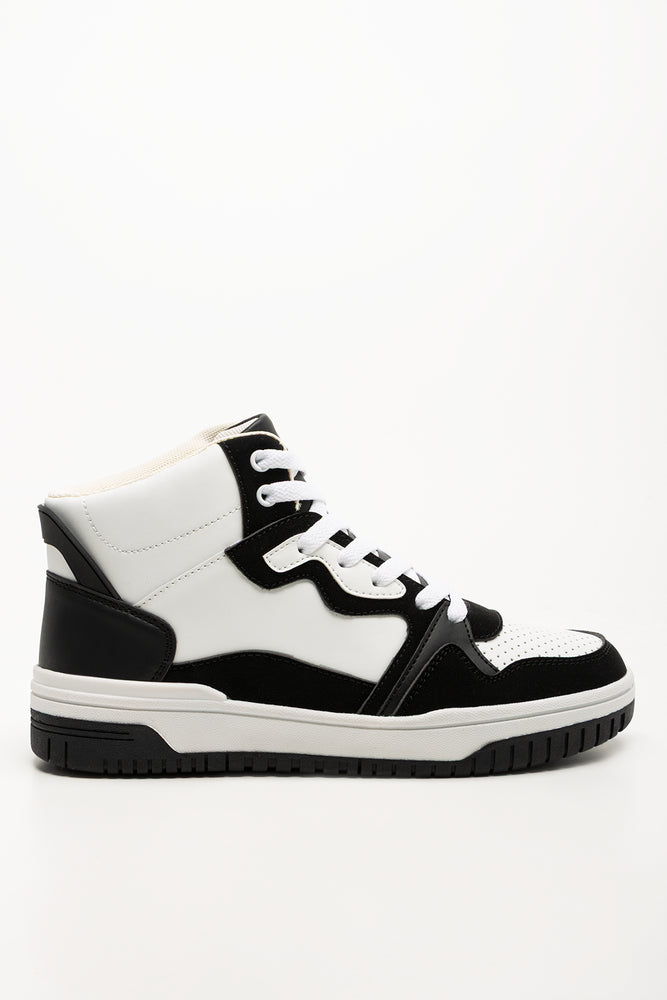 Skate High Top Sneakers Black And White