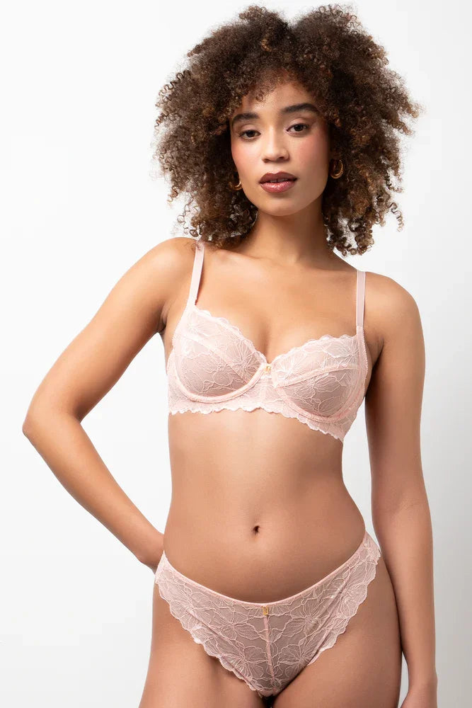 3 Pack Lace Thong Natural, Pink And White
