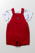 Dungaree Set Red
