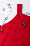 Dungaree Set Red (1)