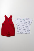 Dungaree Set Red (2)