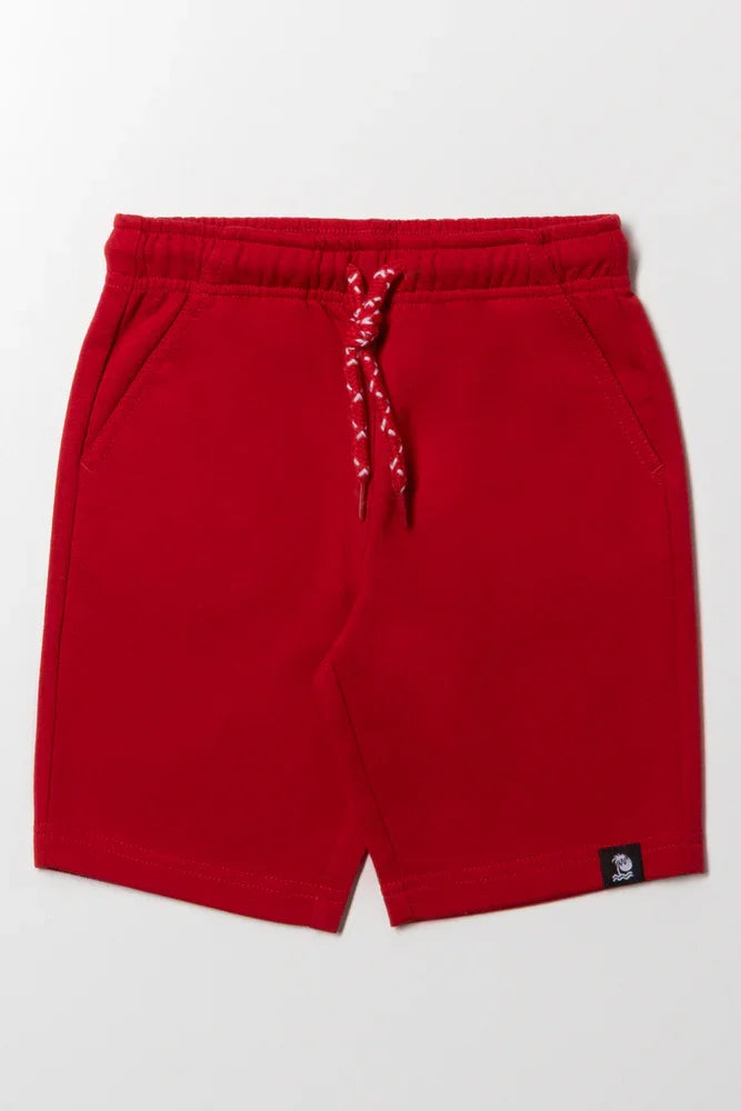 Knit Shorts Red