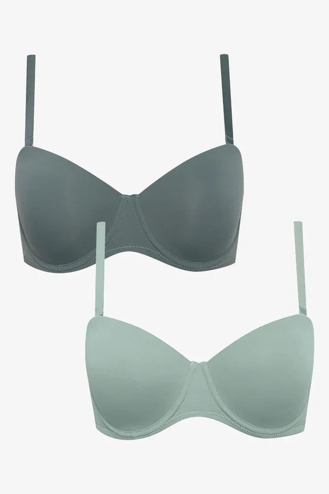 2 Pack Multiway Bras Green