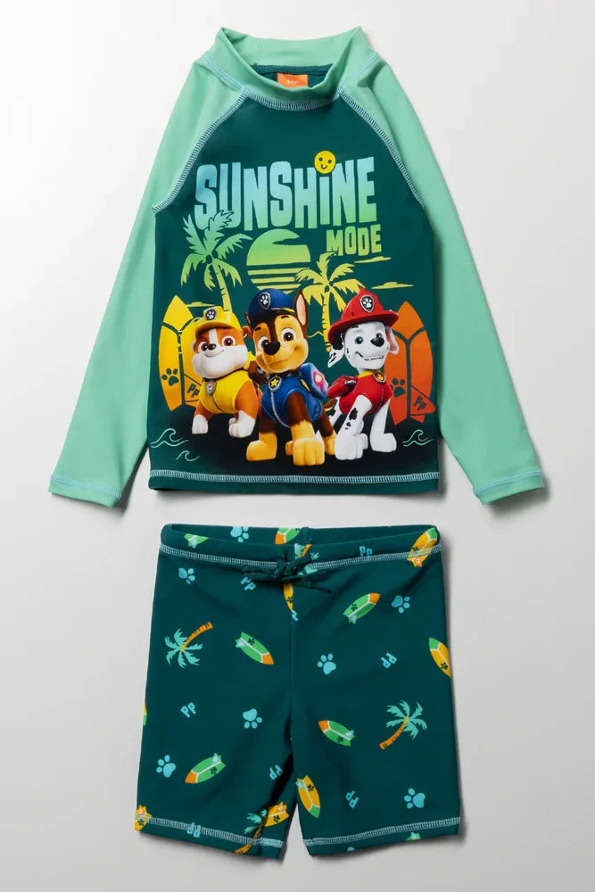Paw Patrol Swimsuit Set Green