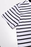 Stripe Short Sleeve T-Shirt Black And White (1)
