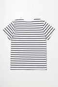 Stripe Short Sleeve T-Shirt Black And White (2)