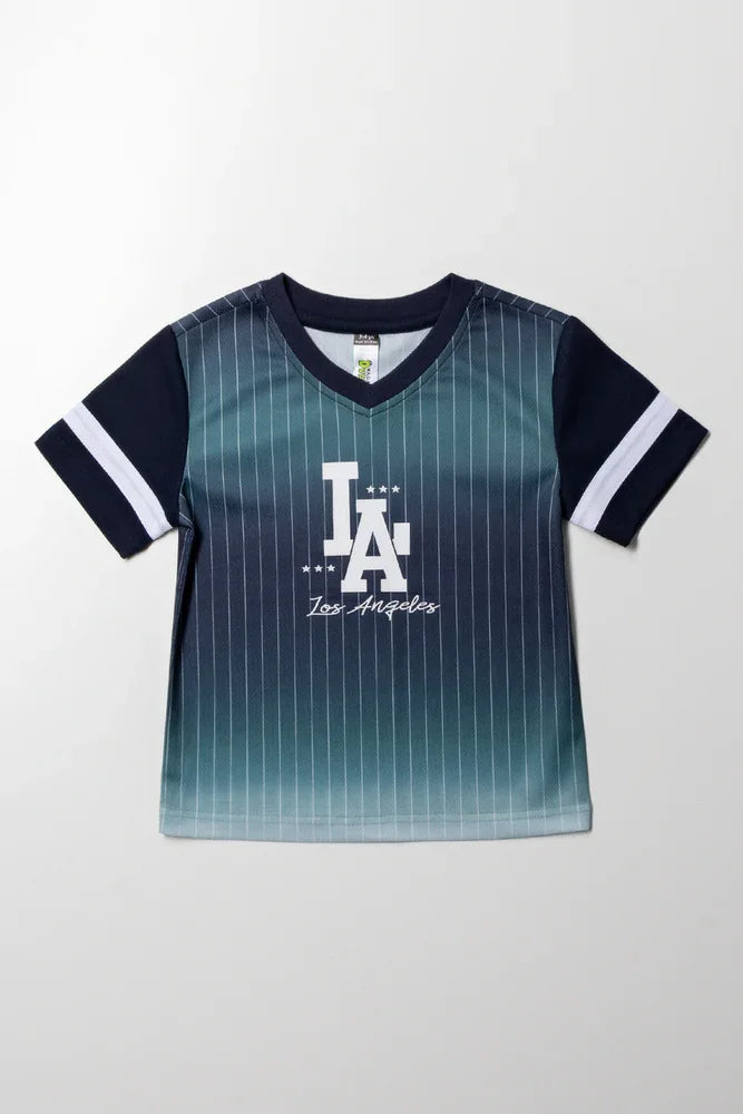 Sporty Pullover Top Blue