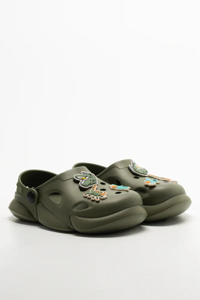 Clogs With Charms Green