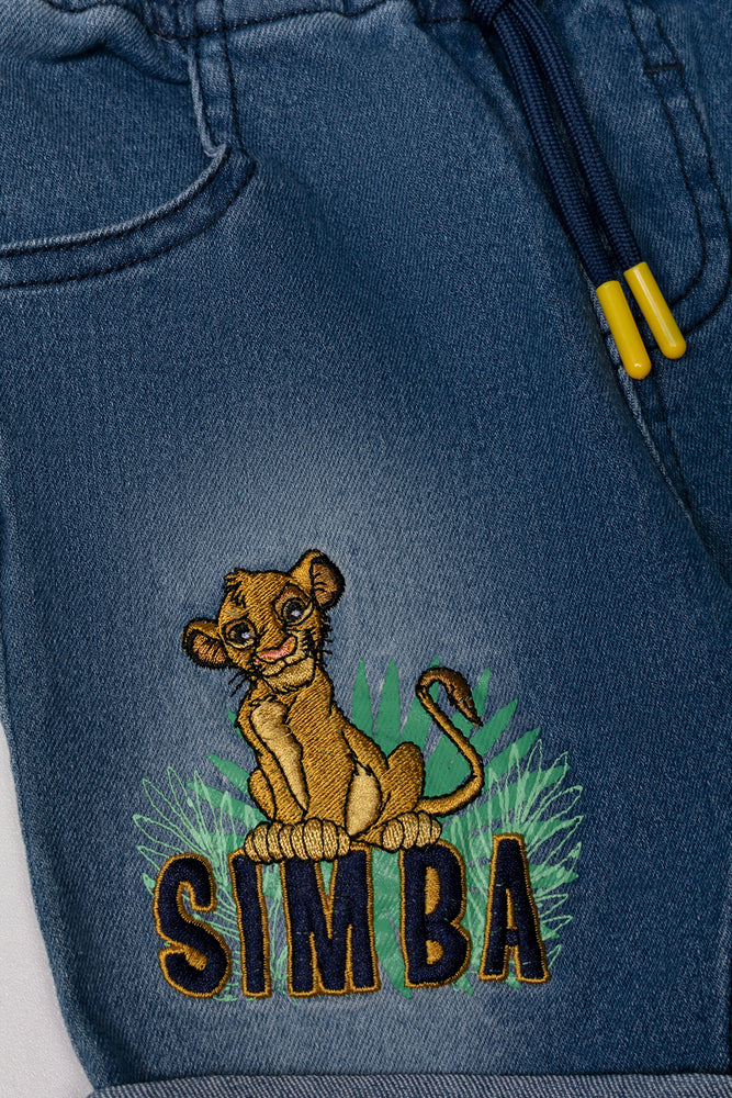 Lion King Denim Shorts Blue