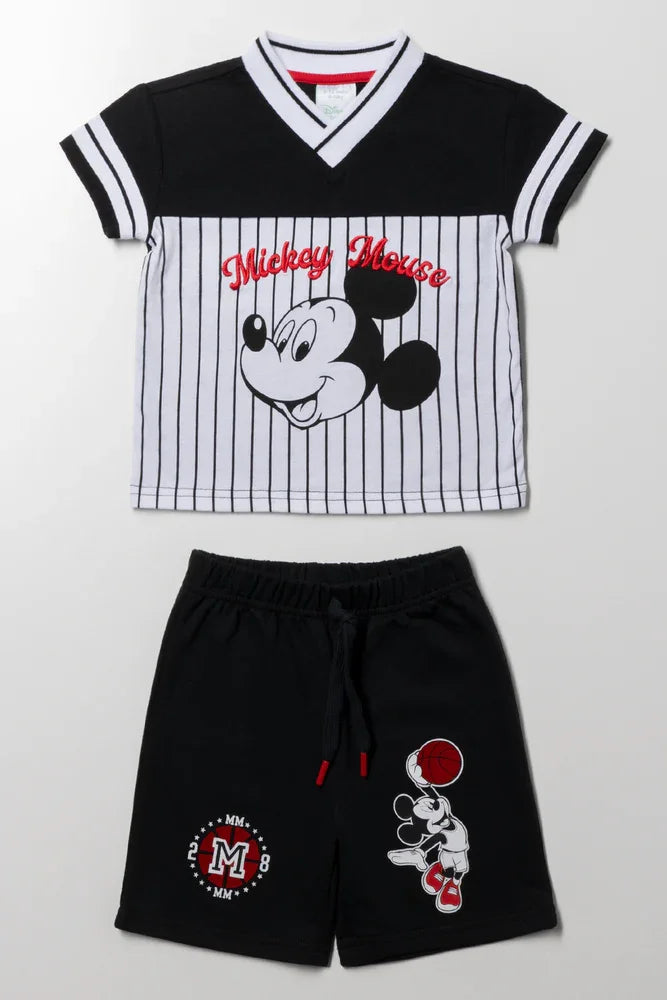 Mickey Mouse Baseball Set Black