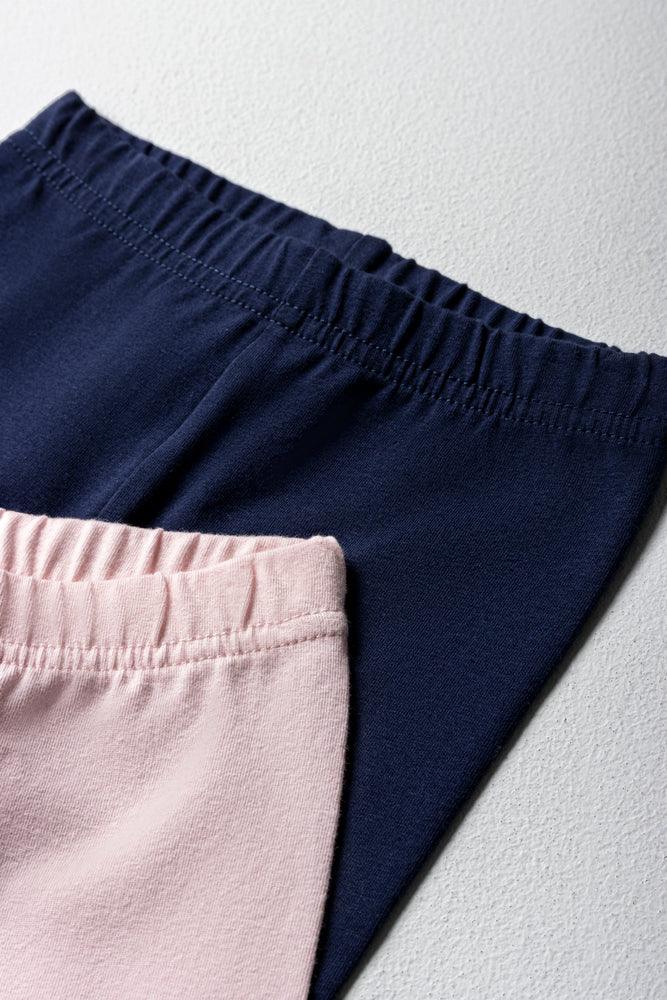 2 Pack Leggings Pink & Navy