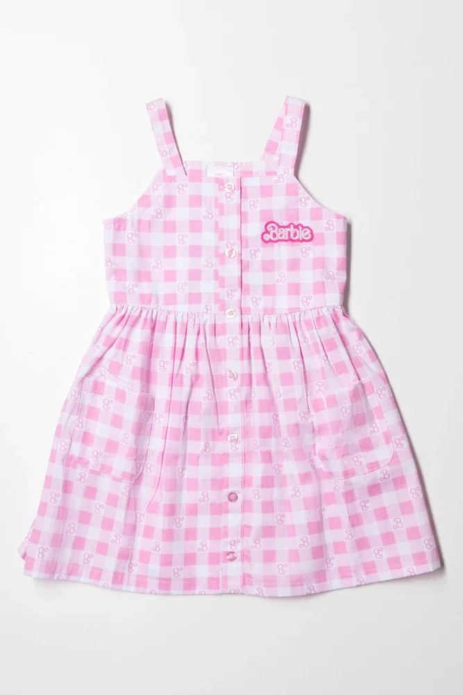 Barbie Check Dress Pink