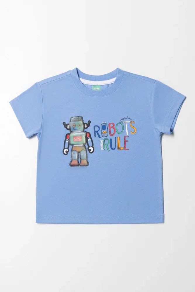 Robot T-Shirt Blue