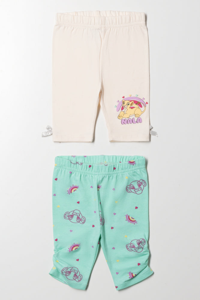 Nala 2 Pack Leggings Natural And Blue