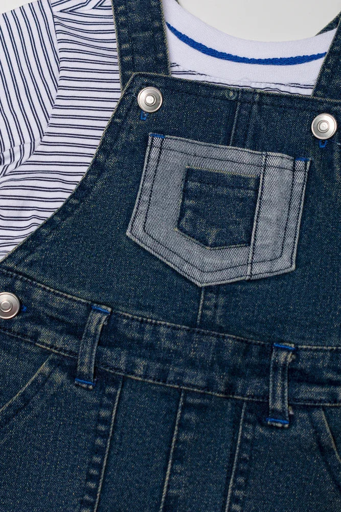 Denim Dungaree Set Blue