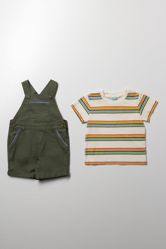 Dungaree Set Green (2)