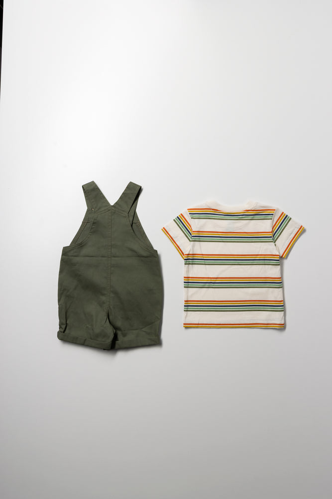 Dungaree Set Green (3)