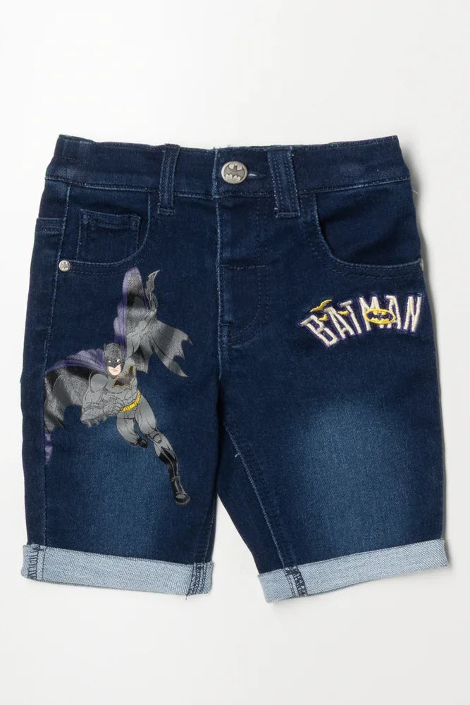 Batman Denim Shorts Blue
