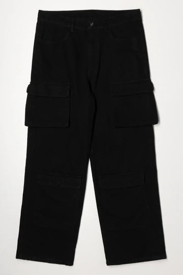Cargo Denim Jeans Black