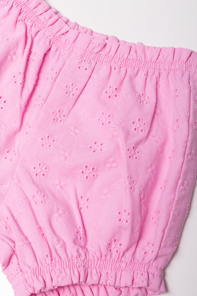 Anglaise Shorts Set Pink (2)