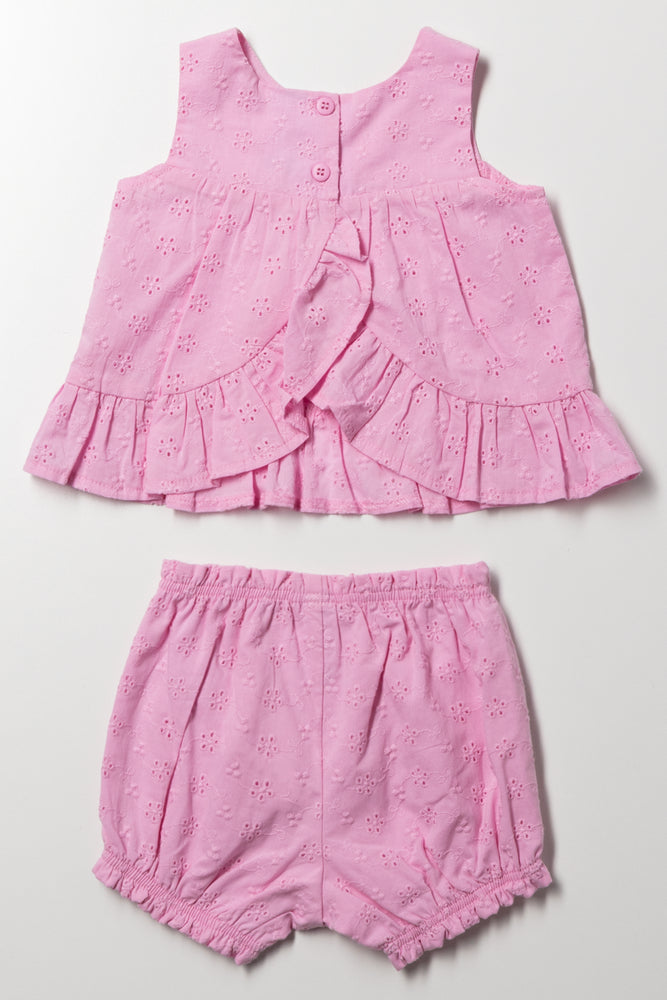 Anglaise Shorts Set Pink (3)