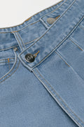Denim Pleated Skort Light Blue (1)