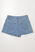 Denim Pleated Skort Light Blue (2)