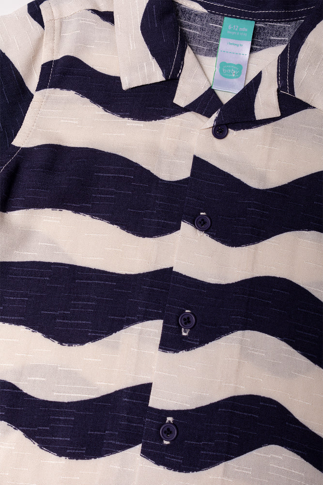 3 Piece Shirt And Pants With Hat Set Natural And Black (1)