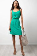 Wide Strap Dress Green