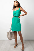 Wide Strap Dress Green (1)