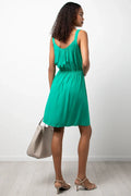 Wide Strap Dress Green (2)