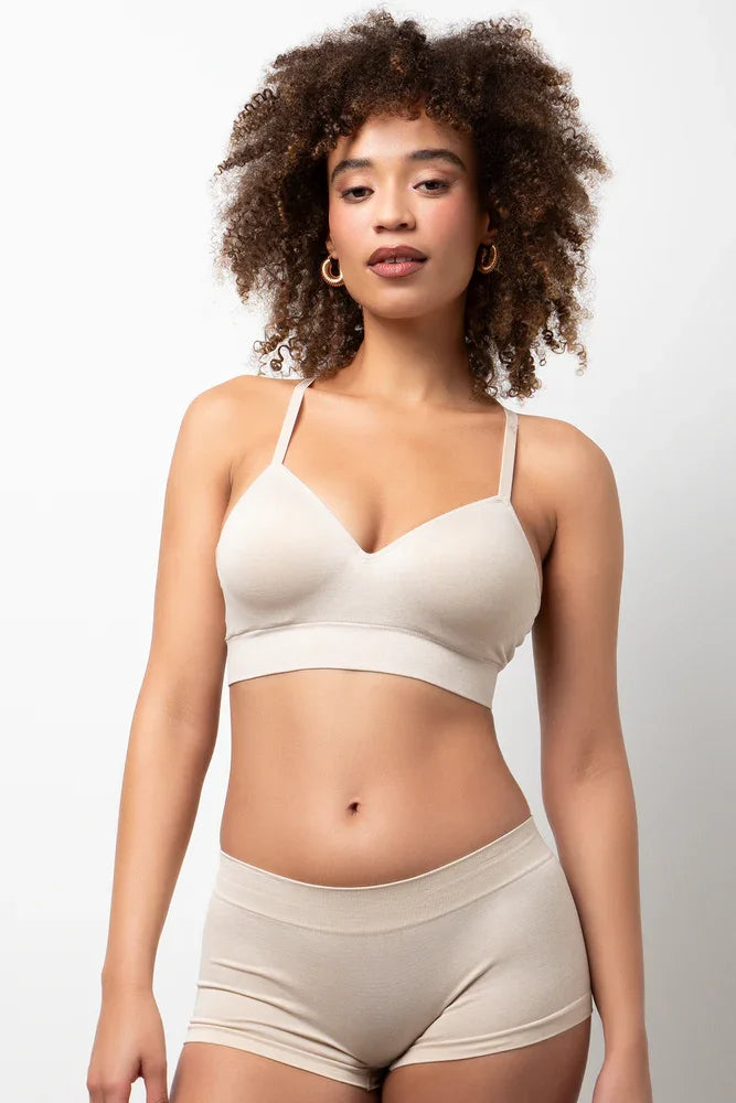 5 Pack Seamfree Boyleg Black, Natural And Pink