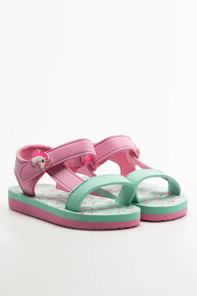 Unicorn Sandals Blue And Pink