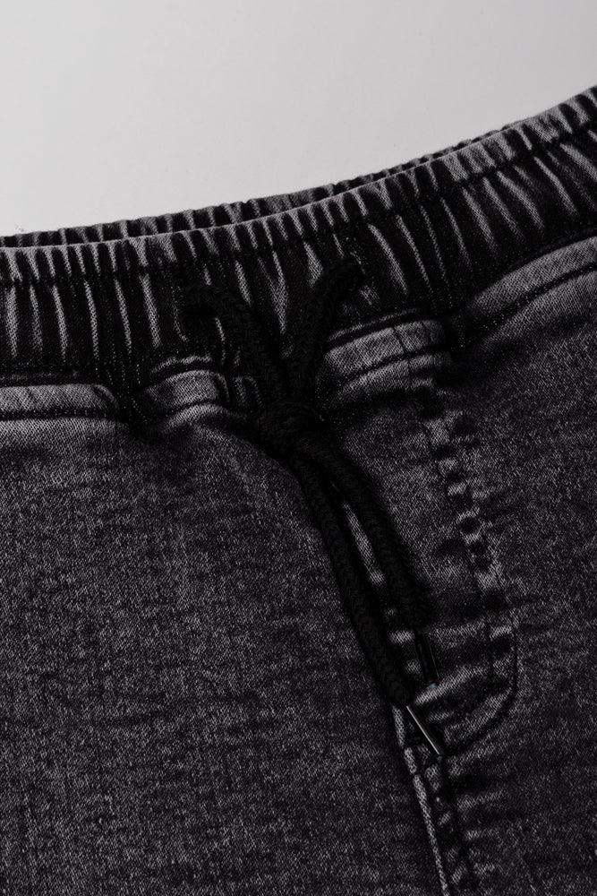 Cargo Denim Shorts Dark Grey