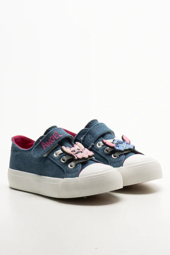 Angel And Stitch Denim Sneakers Blue