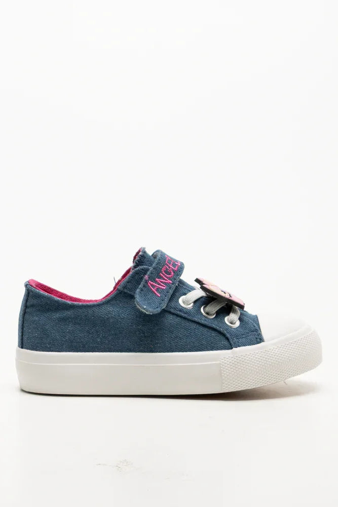 Angel And Stitch Denim Sneakers Blue
